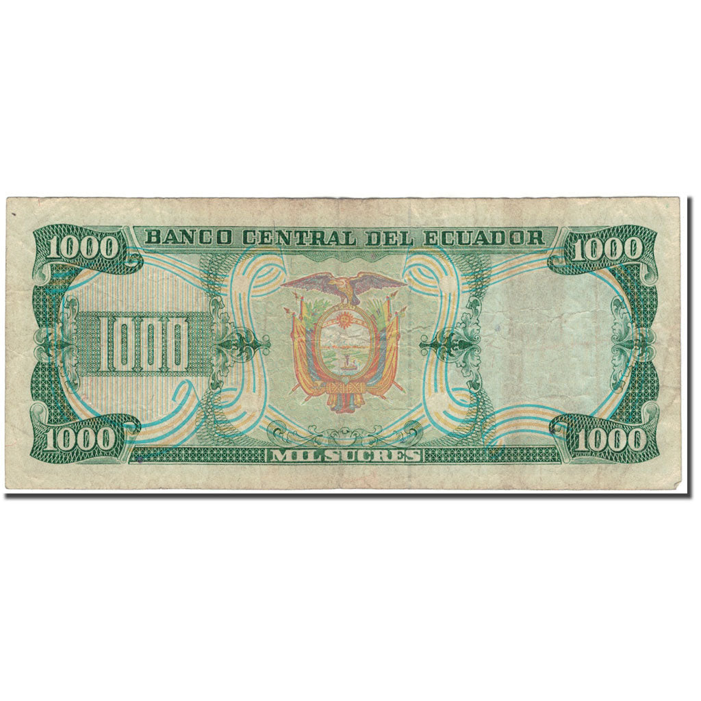 Banknote, Ecuador, 1000 Sucres, 1988-06-08, KM:125b, F(12-15)