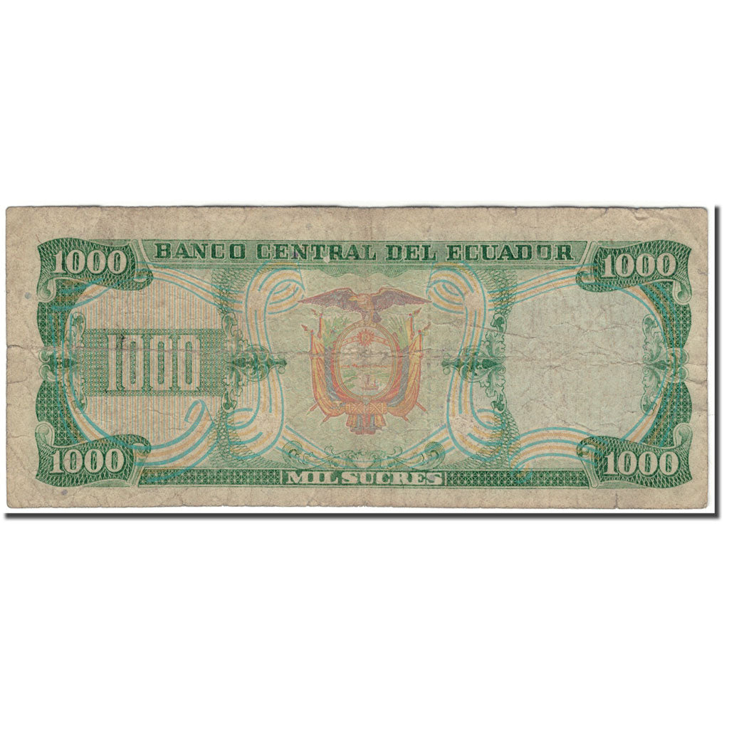 Banknote, Ecuador, 1000 Sucres, 1988-06-08, KM:125b, VG(8-10)