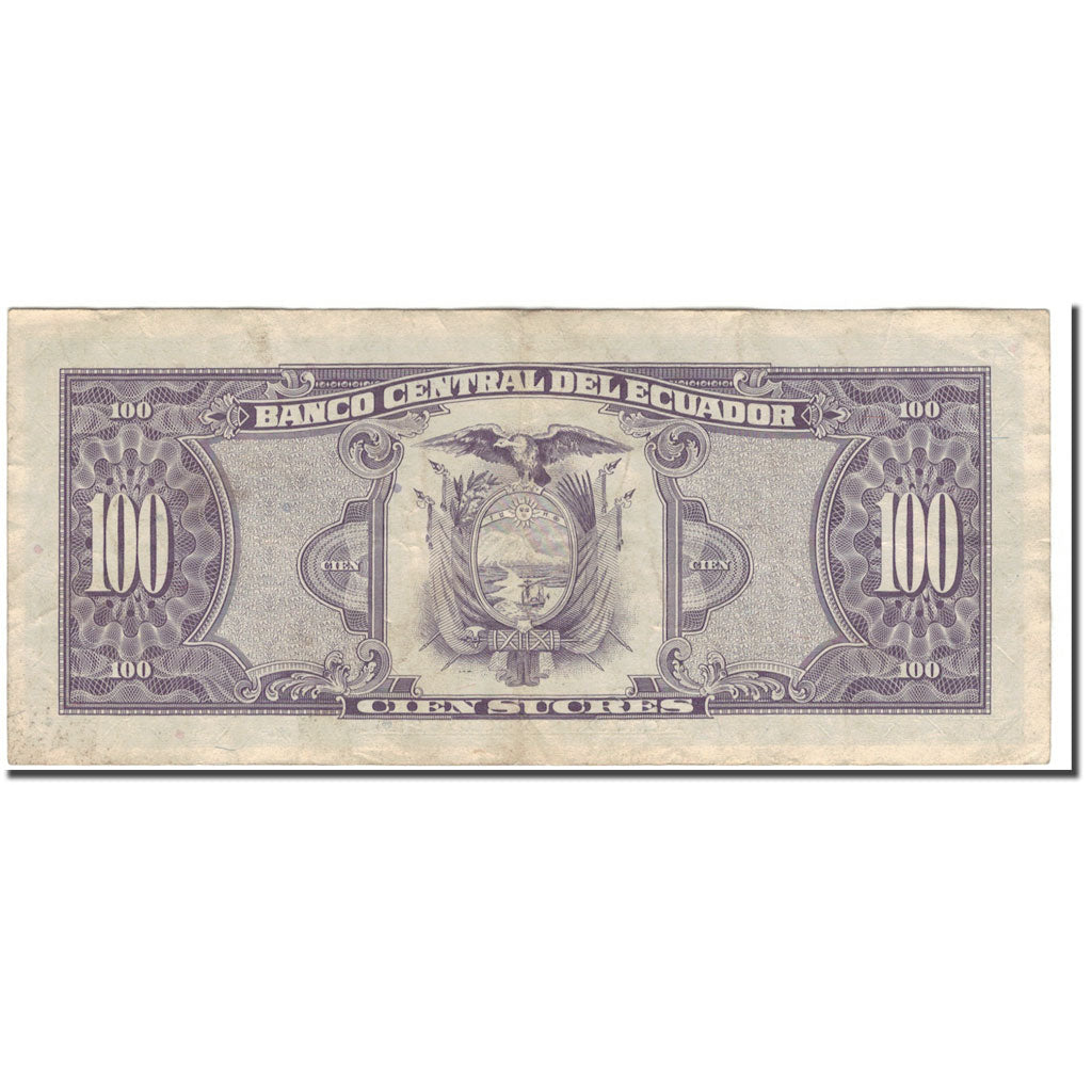 Biljet, Ecuador, 100 Sucres, 1994-02-21, KM:123Ac, TB