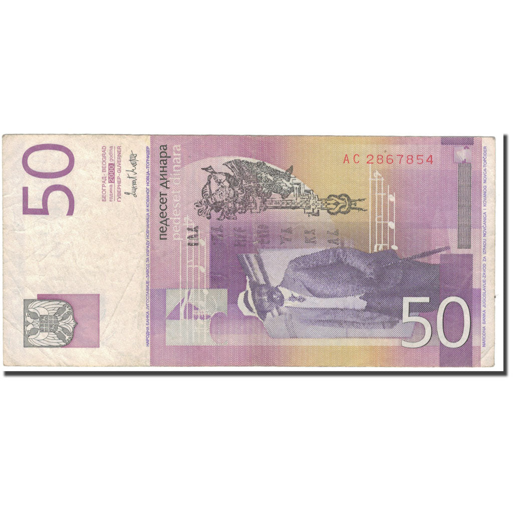 Geldschein, Jugoslawien, 50 Dinara, 2000, KM:155a, SS