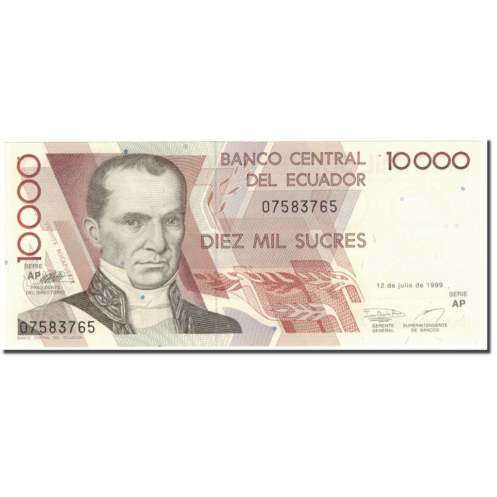 Banknote, Ecuador, 10,000 Sucres, 1999-07-12, KM:127e, UNC(65-70)