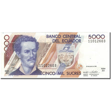Banknote, Ecuador, 5000 Sucres, 1992-06-22, KM:128a, UNC(65-70)