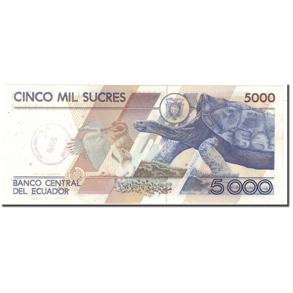 Banknote, Ecuador, 5000 Sucres, 1992-06-22, KM:128a, UNC(65-70)