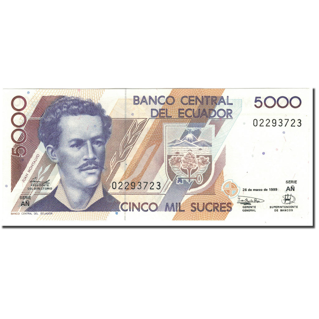 Banknote, Ecuador, 5000 Sucres, 1999-03-26, KM:128c, UNC(65-70)