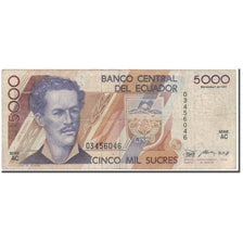 Banknote, Ecuador, 5000 Sucres, 1987-12-01, KM:126a, VG(8-10)