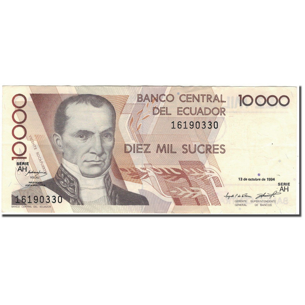 Billete, 10,000 Sucres, Ecuador, 1994-10-13, KM:127a, EBC