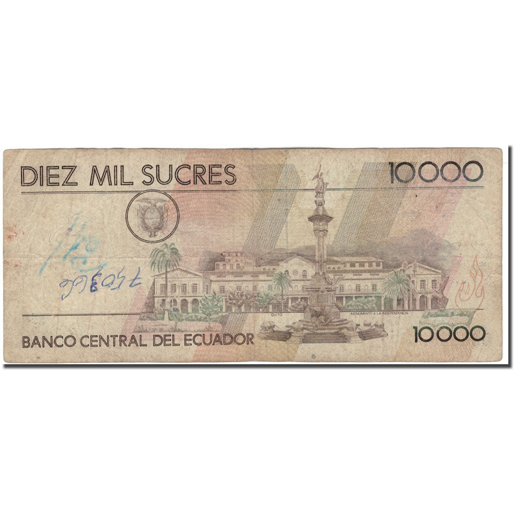 Banknote, Ecuador, 10,000 Sucres, 1988-07-30, KM:127a, AG(1-3)