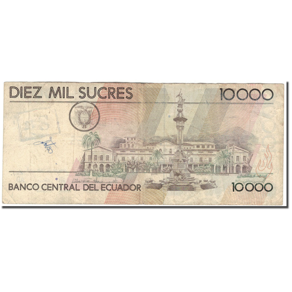 Banknote, Ecuador, 10,000 Sucres, 1988-07-30, KM:127a, VG(8-10)