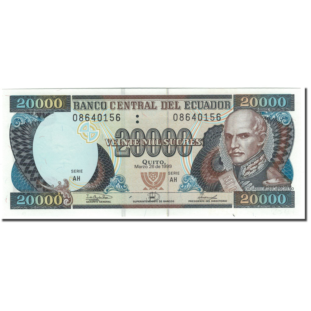 Banknote, Ecuador, 20,000 Sucres, 1999-03-06, KM:129c, UNC(65-70)