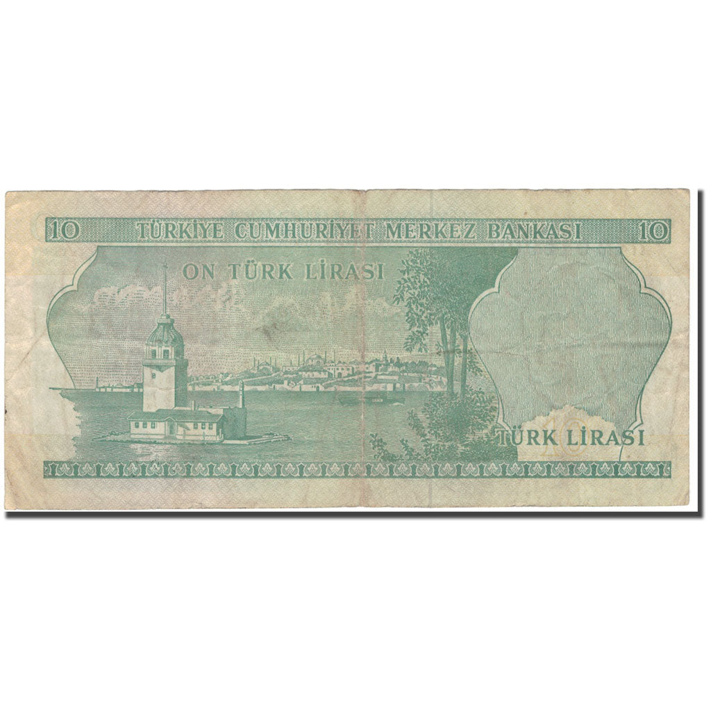Banknote, Turkey, 10 Lira, 1970, KM:186, VF(20-25)