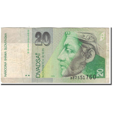 Banknote, Slovakia, 20 Korun, 1993-09-01, KM:20a, VF(20-25)
