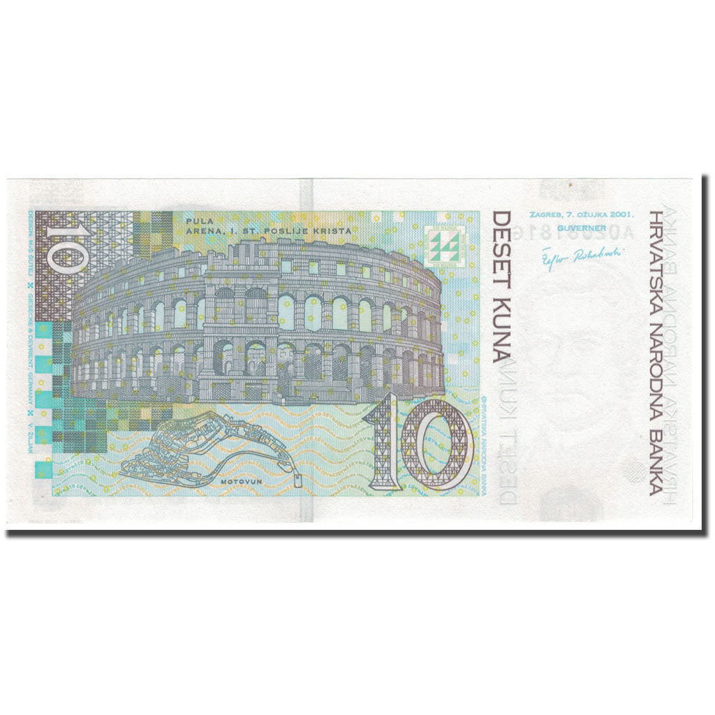 Banknote, Croatia, 10 Kuna, 2001-03-07, KM:38, UNC(63)