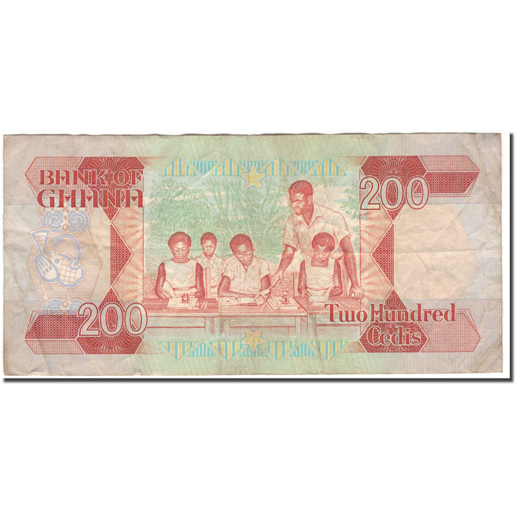 Banknote, Ghana, 200 Cedis, 1990-07-19, KM:27b, VF(20-25)
