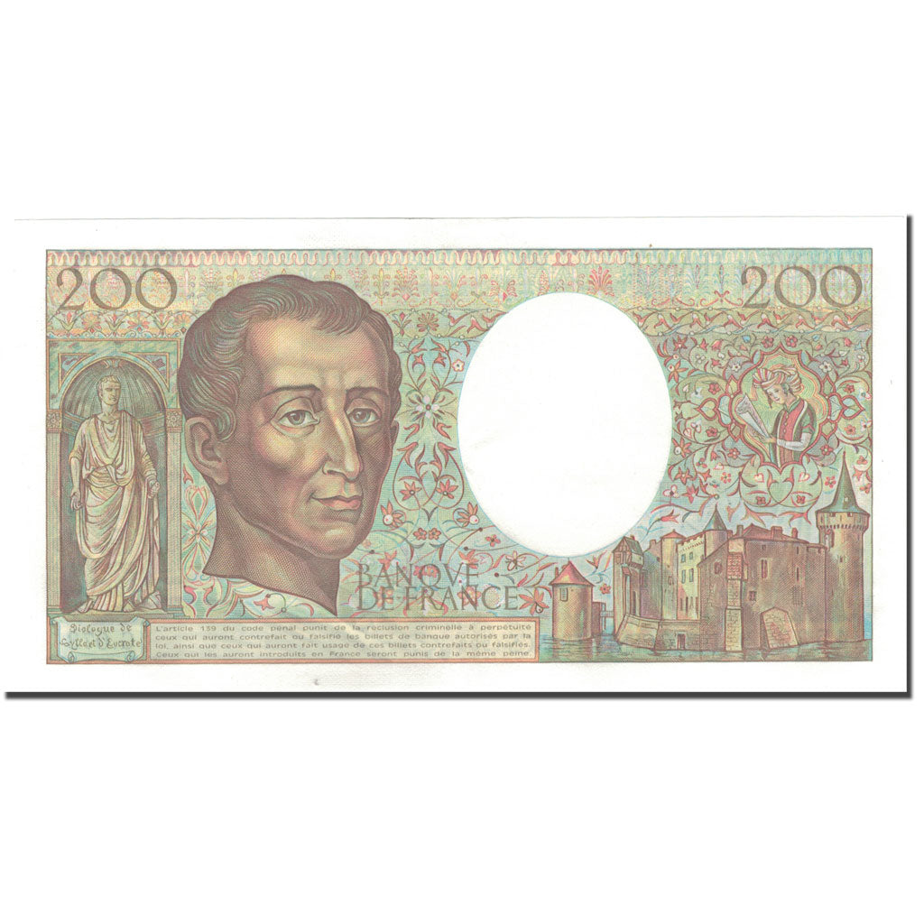France, 200 Francs, 200 F 1981-1994 ''Montesquieu'', 1989, UNC(60-62)