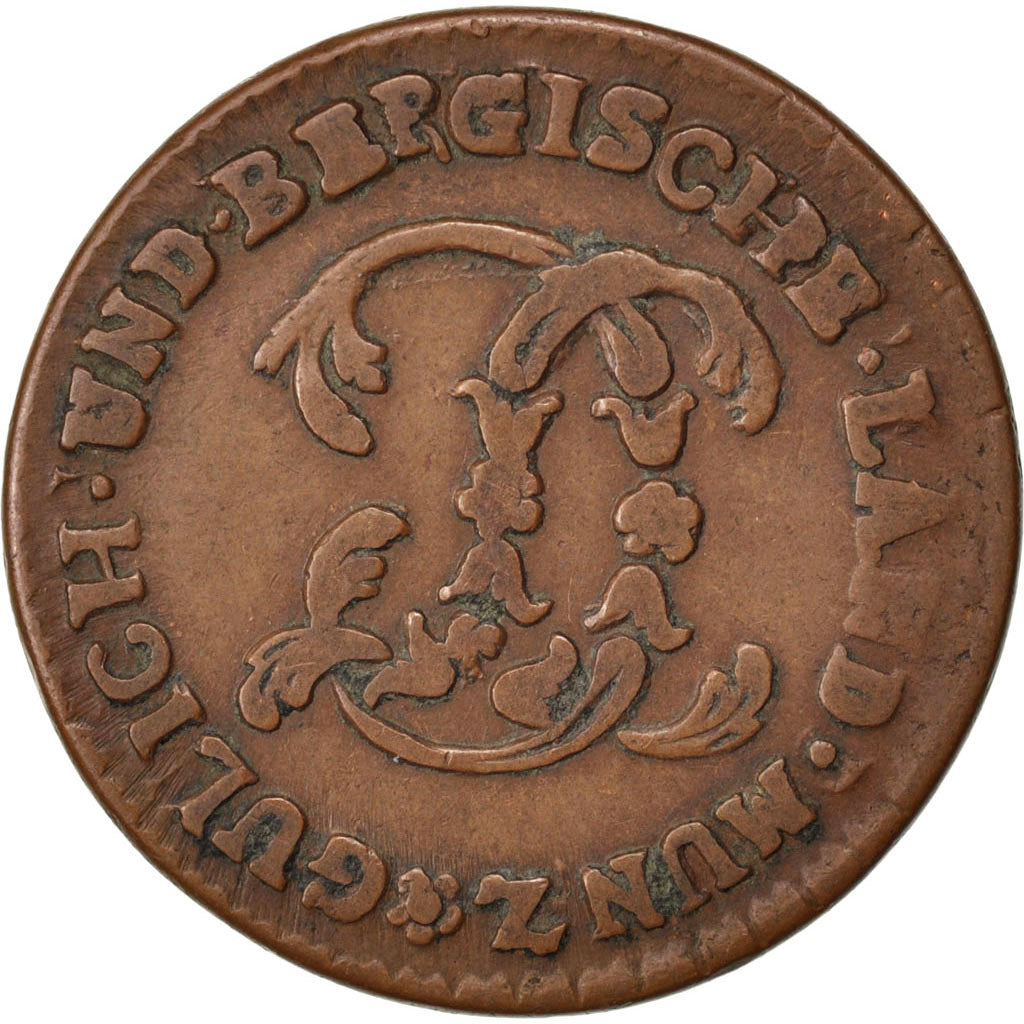 GERMAN STATES, 1/2 Stuber, 1787, KM #206, EF(40-45), Copper, 6.77