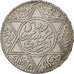 MOROCCO, Rial, 10 Dirhams, 1917, bi-Bariz, KM #33, AU(50-53), Silver, Lecompte..