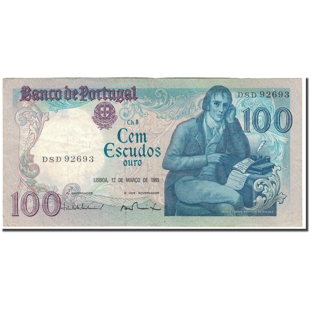 Geldschein, Portugal, 100 Escudos, 1985-03-12, KM:178d, S+