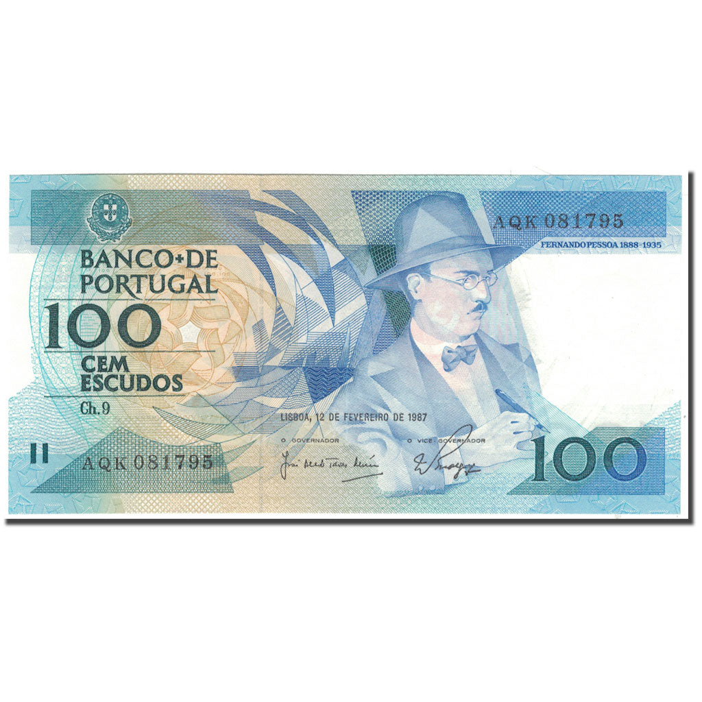 Geldschein, Portugal, 100 Escudos, 1987-02-12, KM:179b, UNZ
