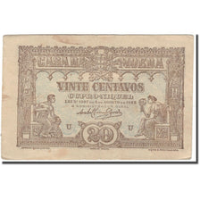 Banknote, Portugal, 20 Centavos, 1922, KM:100, VF(20-25)