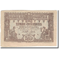 Banknote, Portugal, 20 Centavos, 1922, KM:100, VF(20-25)