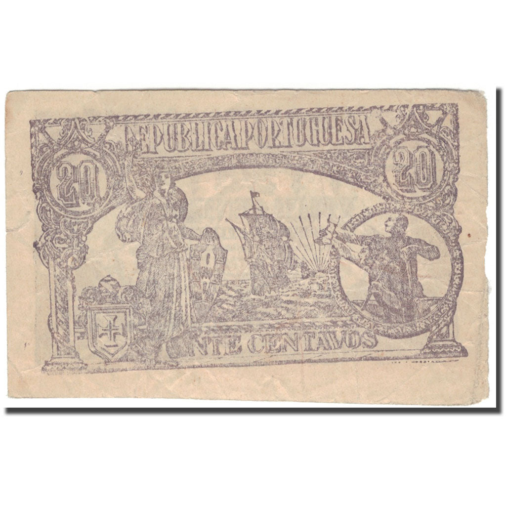 Banknote, Portugal, 20 Centavos, 1922, KM:100, VF(20-25)
