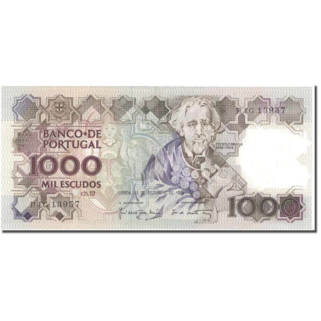 Geldschein, Portugal, 1000 Escudos, 1988-12-22, KM:181e, VZ