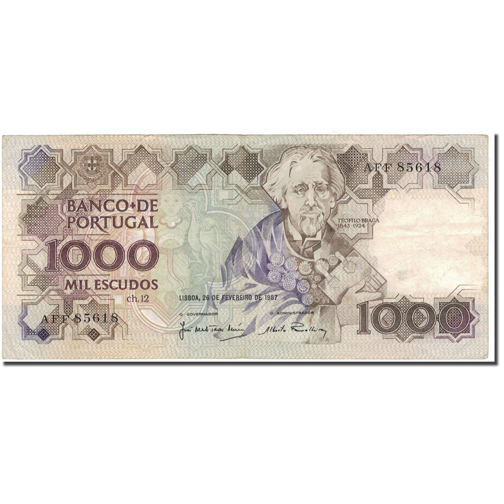 Billete, 1000 Escudos, Portugal, 1987-02-26, KM:181c, MBC