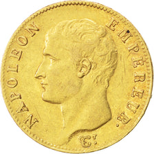 FRANCE, Napoléon I, 20 Francs, 1804, Paris, KM #663.1, AU(50-53), Gold, Gadoury 