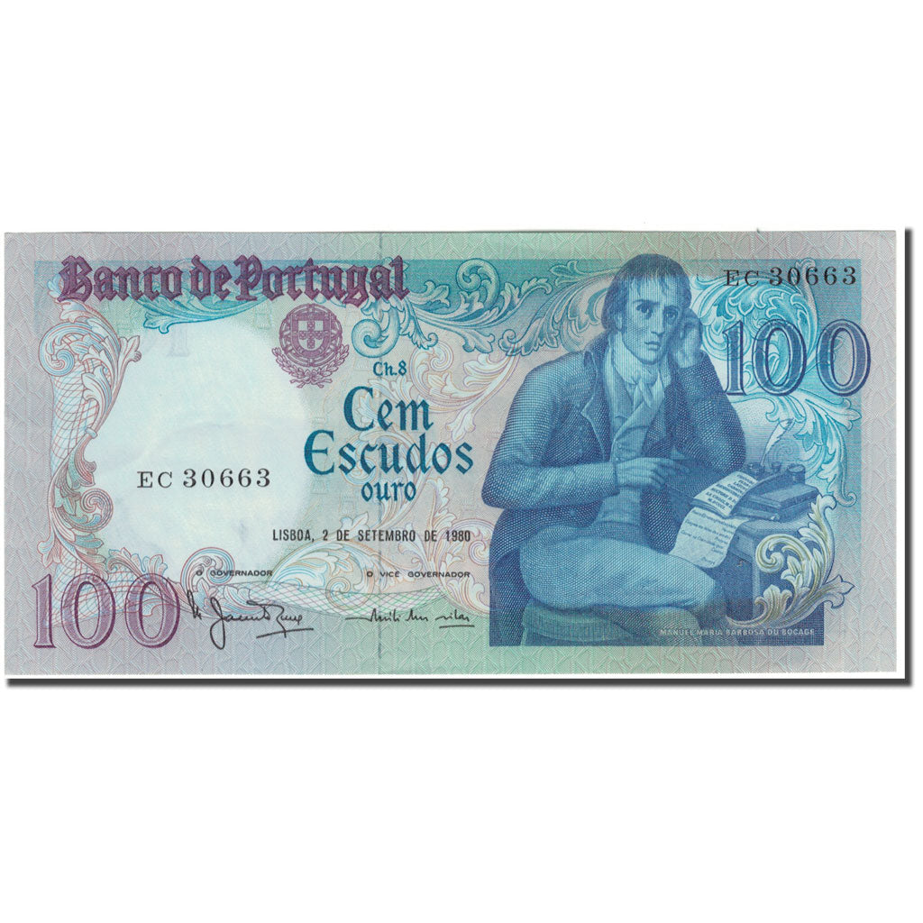 Biljet, Portugal, 100 Escudos, 1980-09-02, KM:178a, SPL