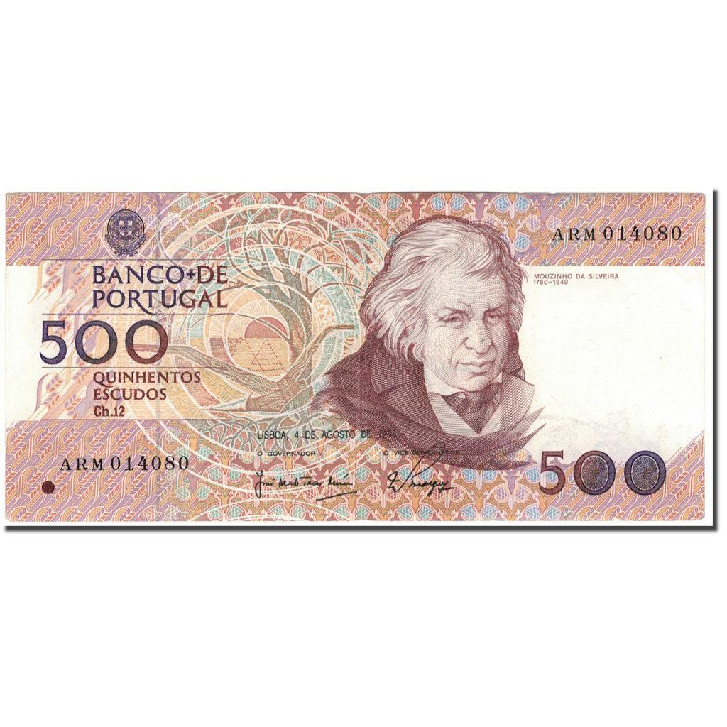 Banknot, Portugal, 500 Escudos, 1988-08-04, KM:180b, UNC(60-62)