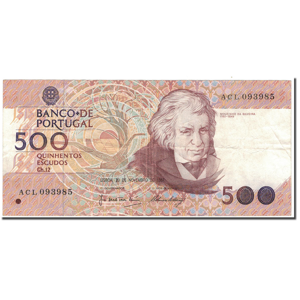 Banknote, Portugal, 500 Escudos, 1987-11-20, KM:180a, VF(30-35)