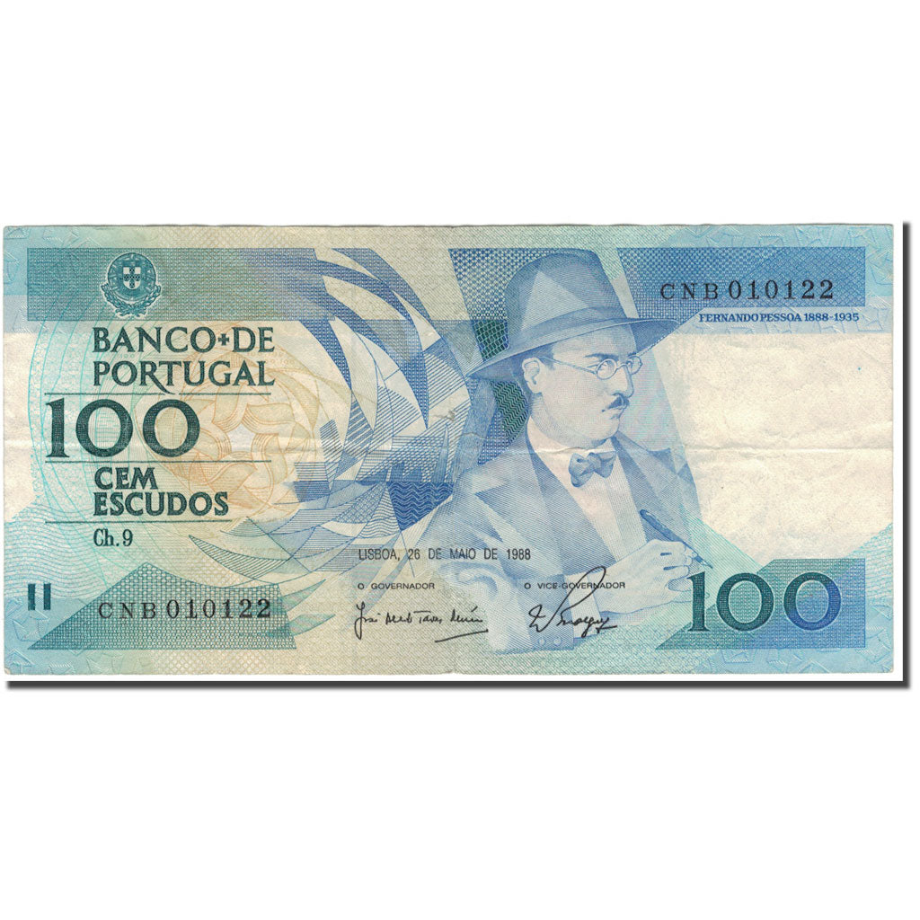 Biljet, Portugal, 100 Escudos, 1988-05-26, KM:179e, TB+