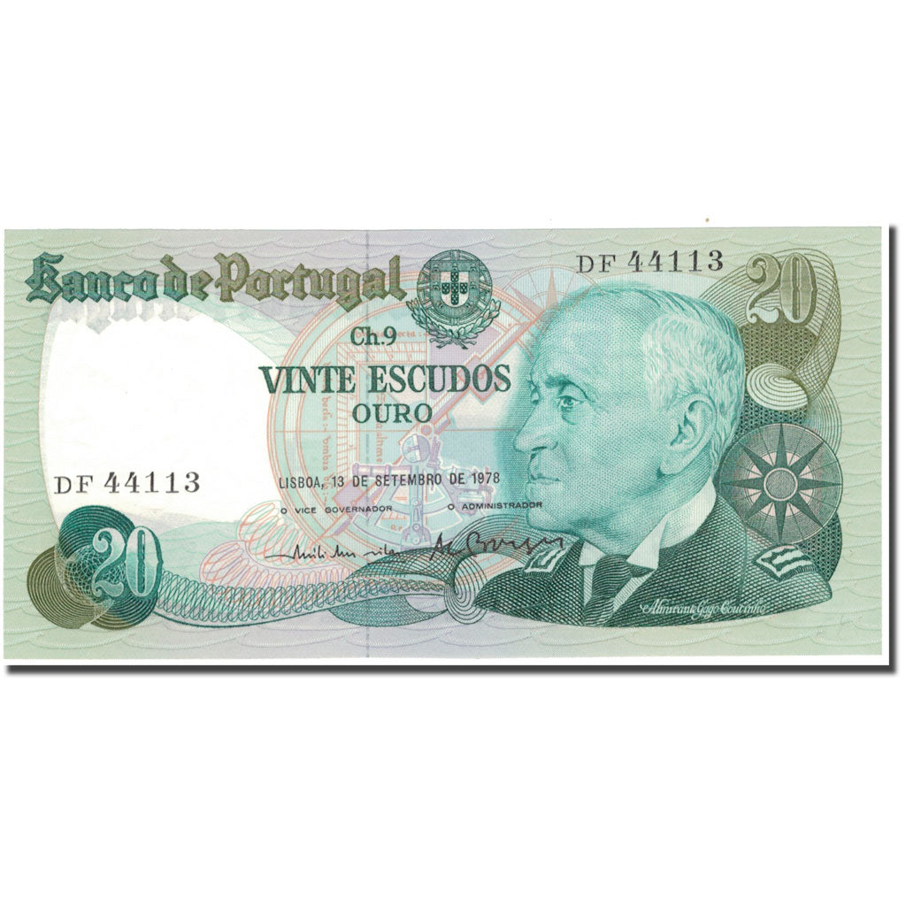 Banknote, Portugal, 20 Escudos, 1978-09-13, KM:176a, UNC(65-70)