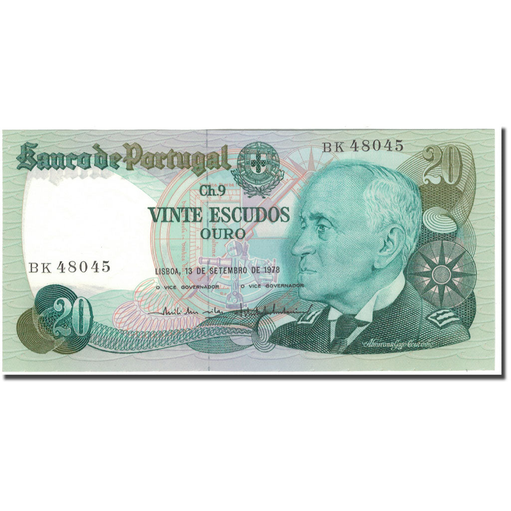 Banknote, Portugal, 20 Escudos, 1978-09-13, KM:176a, UNC(65-70)