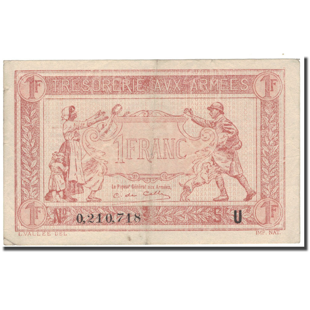 Frankreich, 1 Franc, 1917-1919 Army Treasury, 1919, SS, Fayette:4.8, KM:M5