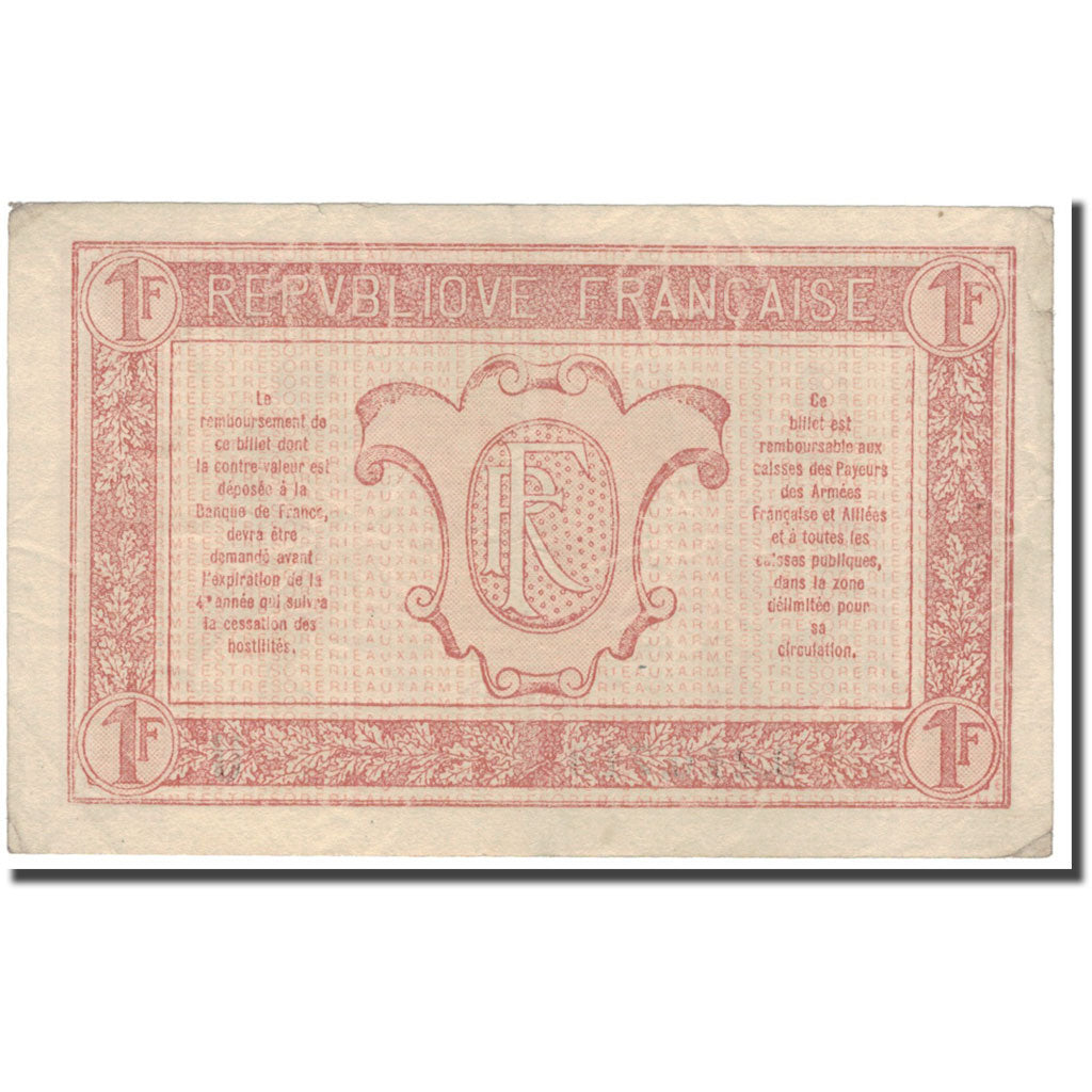 Frankreich, 1 Franc, 1917-1919 Army Treasury, 1919, SS, Fayette:4.8, KM:M5