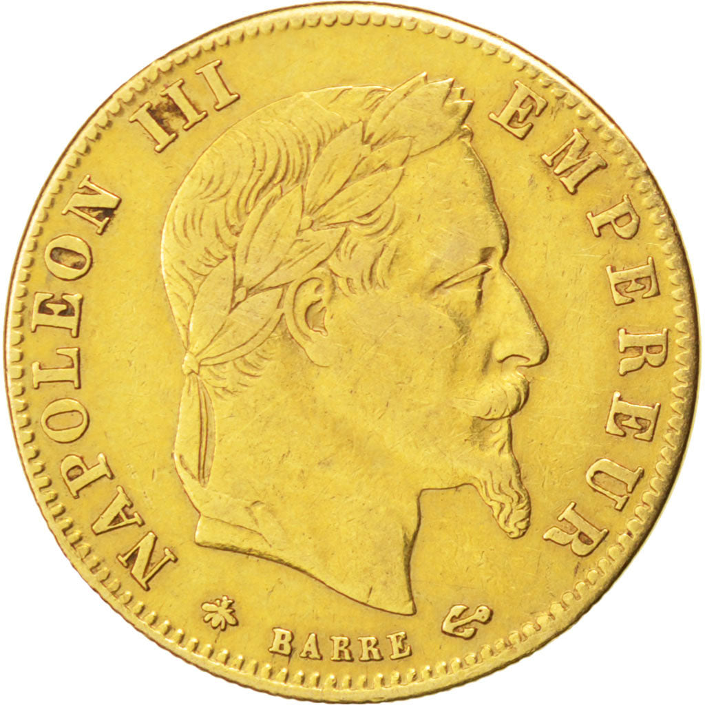 FRANCE, 5 Francs, 1863, Paris, KM #803.1, EF(40-45), Gold, Gadoury #1002, 1.58