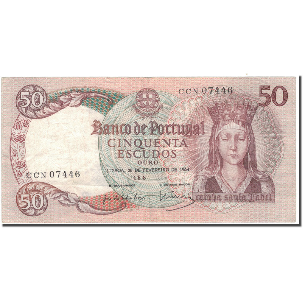 Banknote, Portugal, 50 Escudos, 1964-02-28, KM:168, EF(40-45)