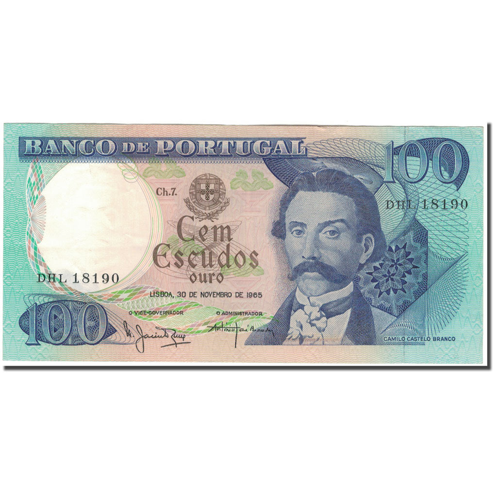 Banknot, Portugal, 100 Escudos, 1965-11-30, KM:169a, UNC(60-62)