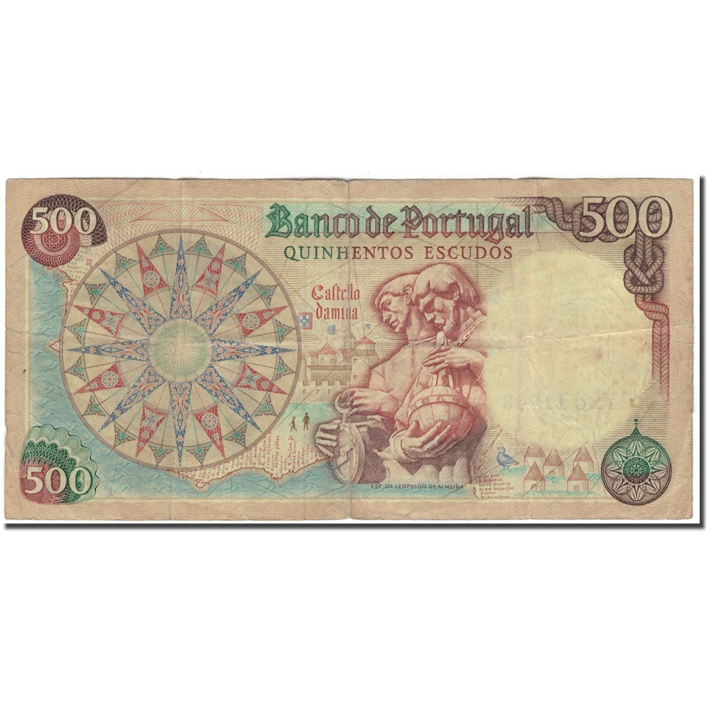Banknote, Portugal, 500 Escudos, 1966-01-25, KM:170a, VF(20-25)