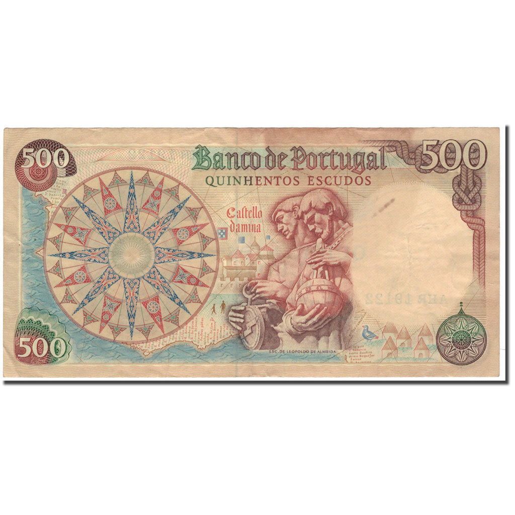 Billete, 500 Escudos, Portugal, 1966-01-25, KM:170a, BC+