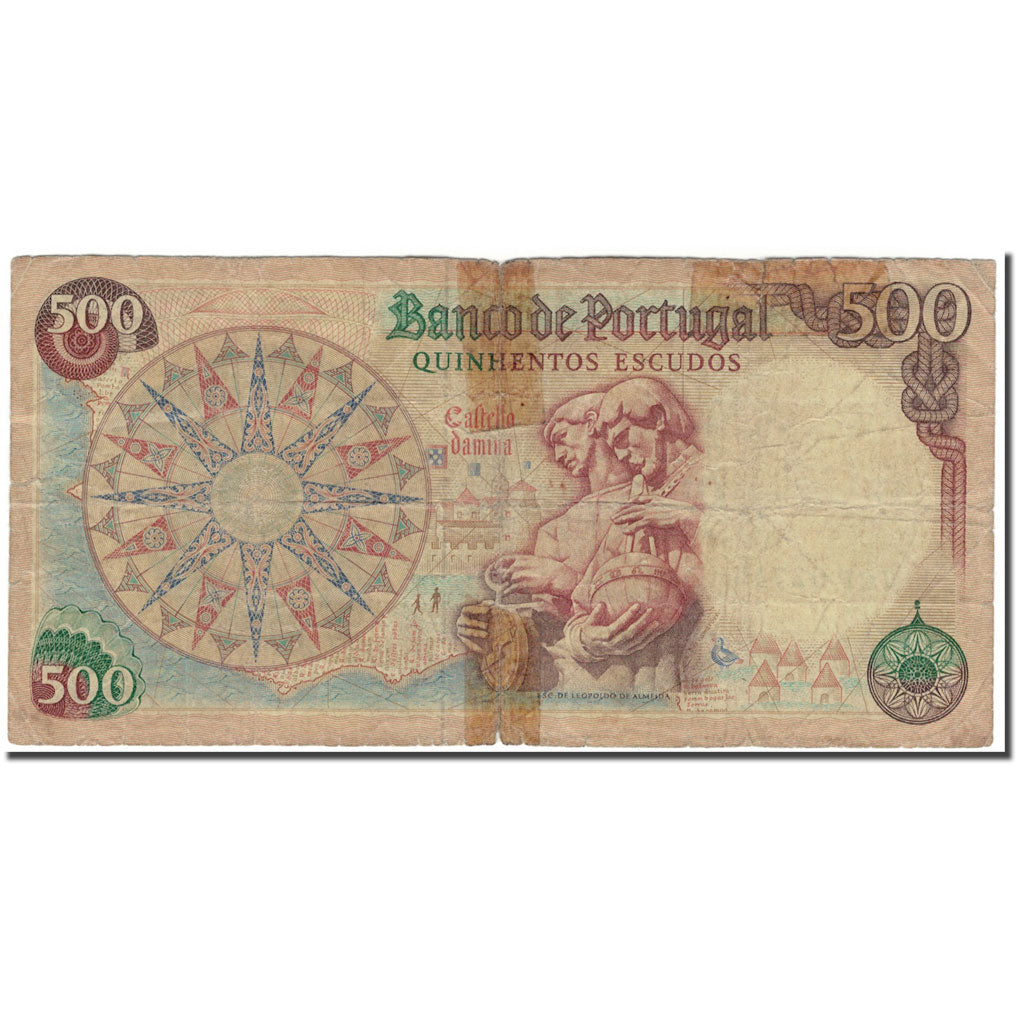 Banknote, Portugal, 500 Escudos, 1966-01-25, KM:170a, AG(1-3)