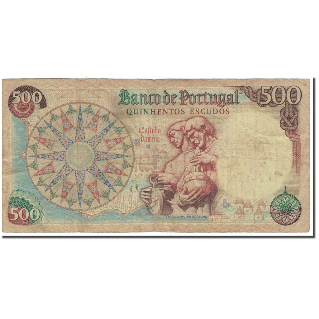 Banknote, Portugal, 500 Escudos, 1966-01-25, KM:170a, VG(8-10)