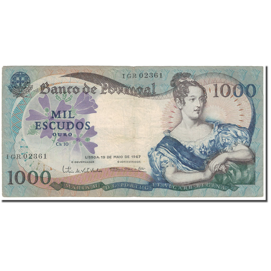 Banknote, Portugal, 1000 Escudos, 1967-05-19, KM:172a, F(12-15)
