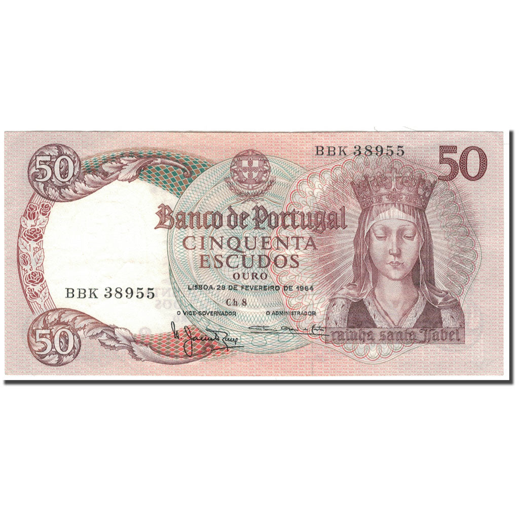 Billet, Portugal, 50 Escudos, 1964-02-28, KM:168, SUP