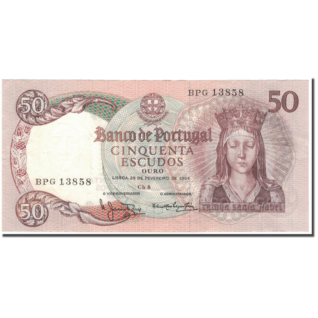 Billet, Portugal, 50 Escudos, 1964-02-28, KM:168, TTB