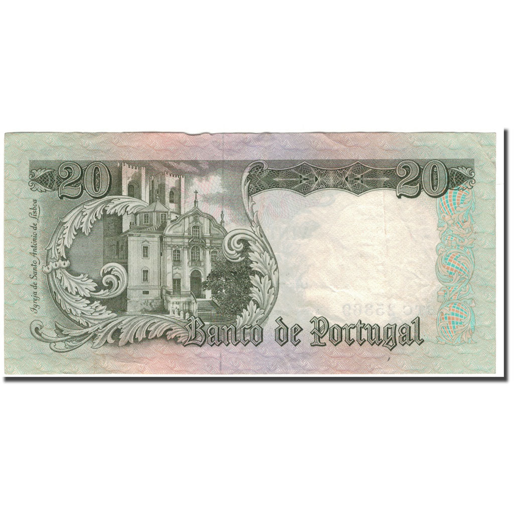 Banconote, Portogallo, 20 Escudos, 1964-05-26, KM:167b, MB