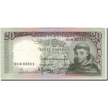 Banknote, Portugal, 20 Escudos, 1964-05-26, KM:167b, UNC(63)