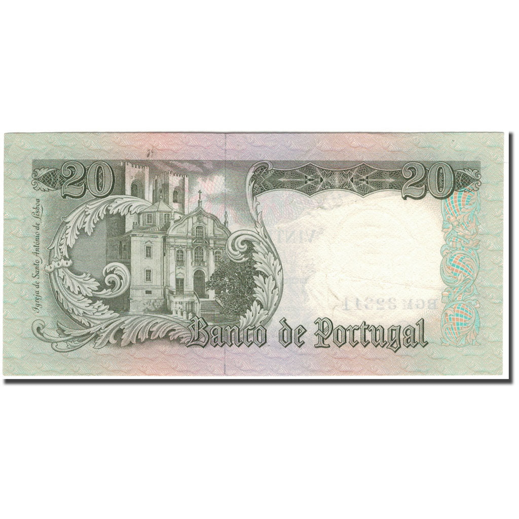 Banknote, Portugal, 20 Escudos, 1964-05-26, KM:167b, UNC(63)