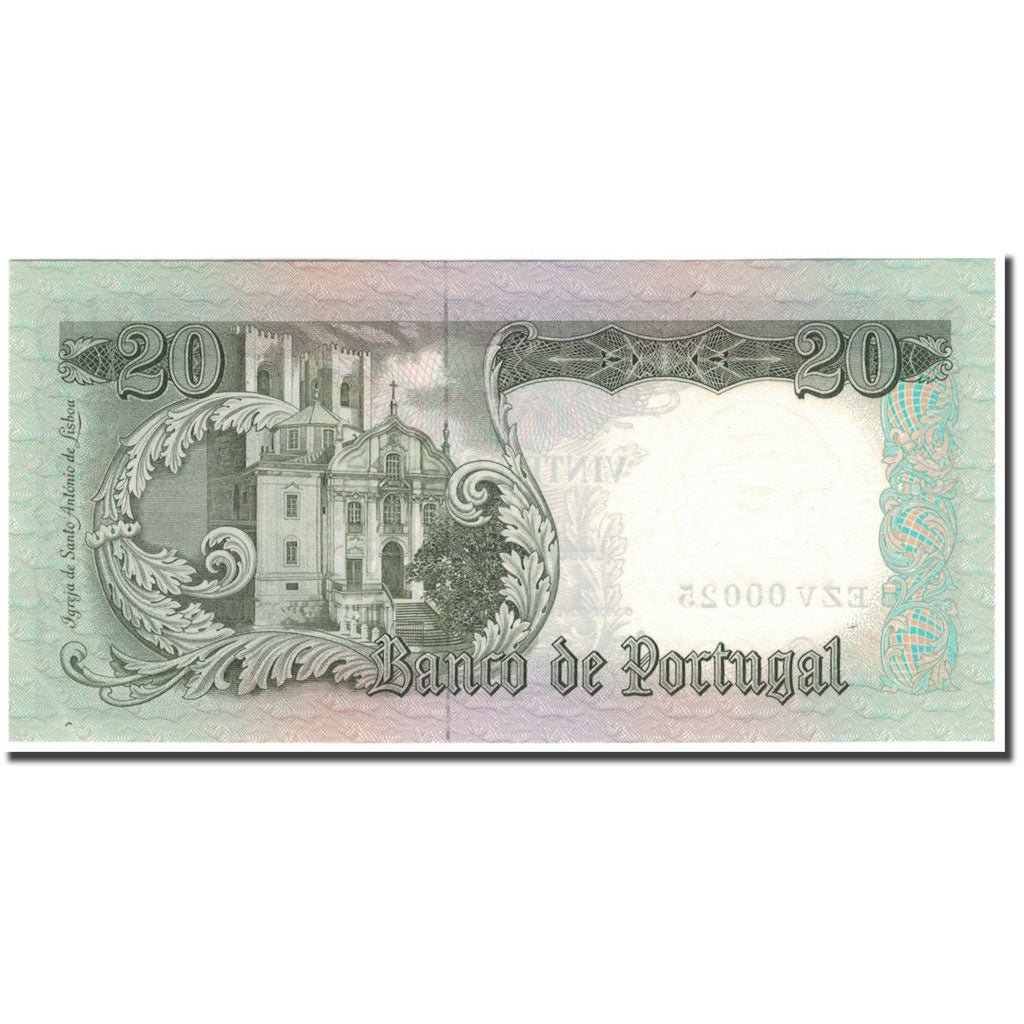 Banknote, Portugal, 20 Escudos, 1964-05-26, KM:167b, UNC(65-70)